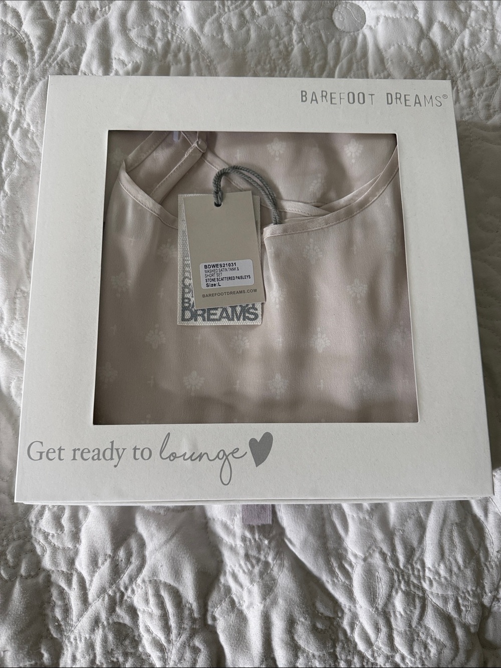 Barefoot Dreams Pale cream Sleep Cami & shorts set